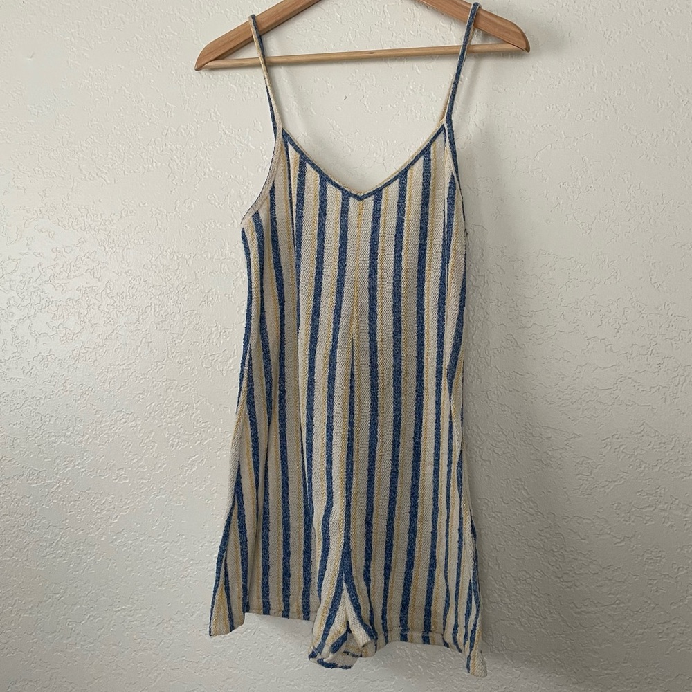 Striped knit jumpsuit